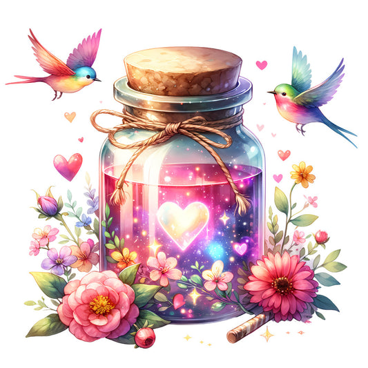 Magical Spring Jar Fabric Panel 7