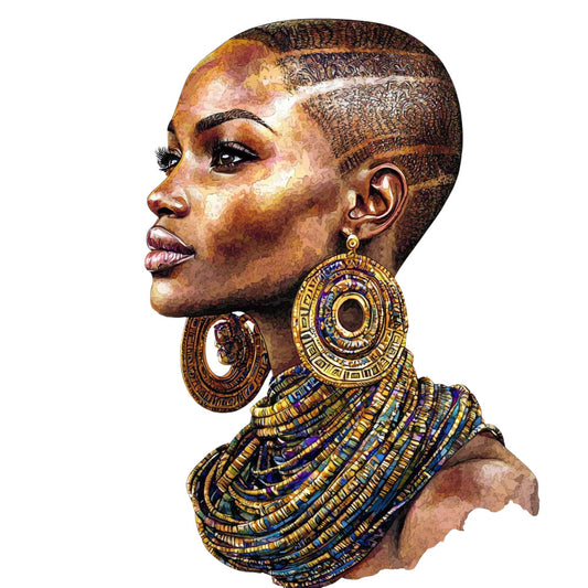 Watercolor Africa Fabric Panel 42