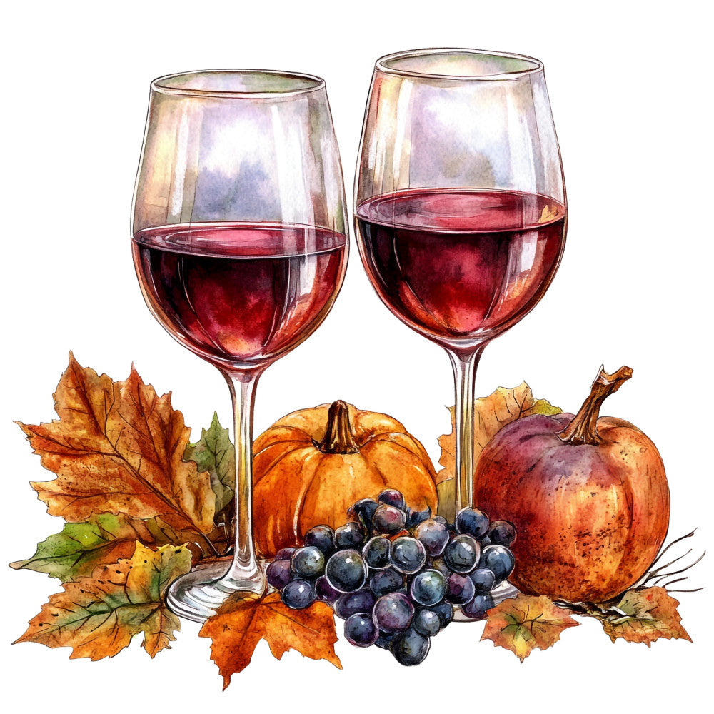 Watercolor Thanksgiving Fabric Panel 7