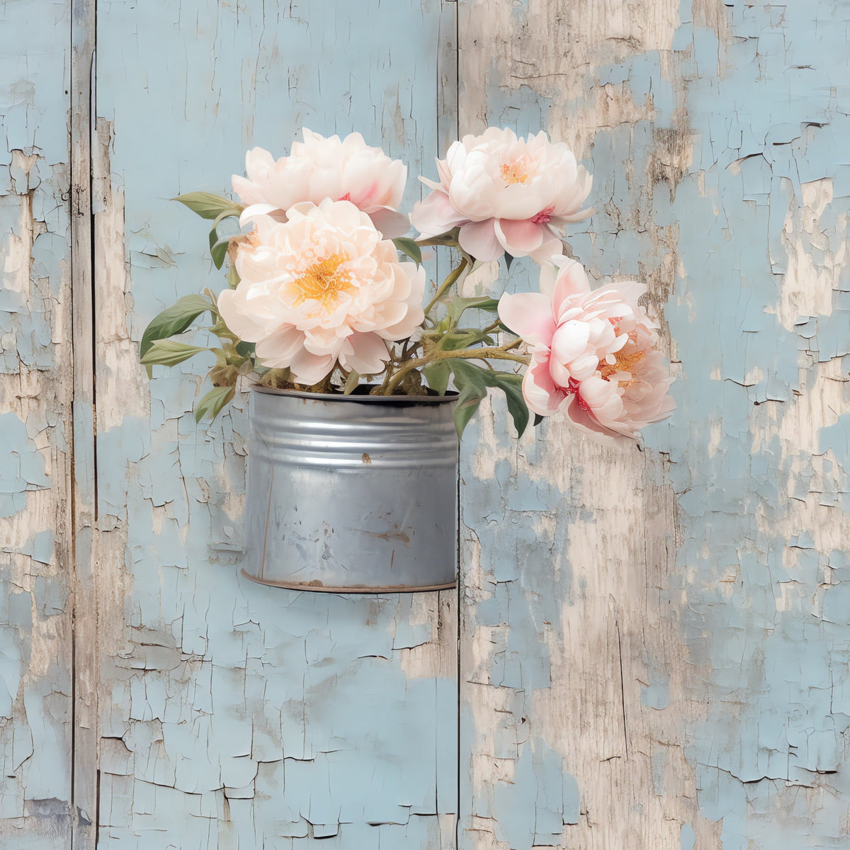 Tin Can Peonies Pattern 6 Minky Fabric