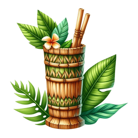 Tiki Cups Fabric Panel 28