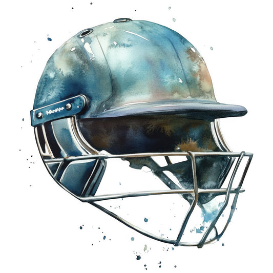 baseball helmet, sports theme, teal blue, turquoise, navy blue, watercolor, watercolor art, splatter, abstract, athletic, sports equipment, protective gear, grunge, vintage sports, boy themed, men's interest, modern art, painterly, textured, sports fan, baseball fan, athletic wear, casual sports, blue watercolor, metallic accents, sports apparel, sporty design