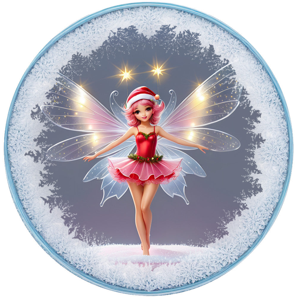 Winter Fairy Ornament Fabric Panel 1