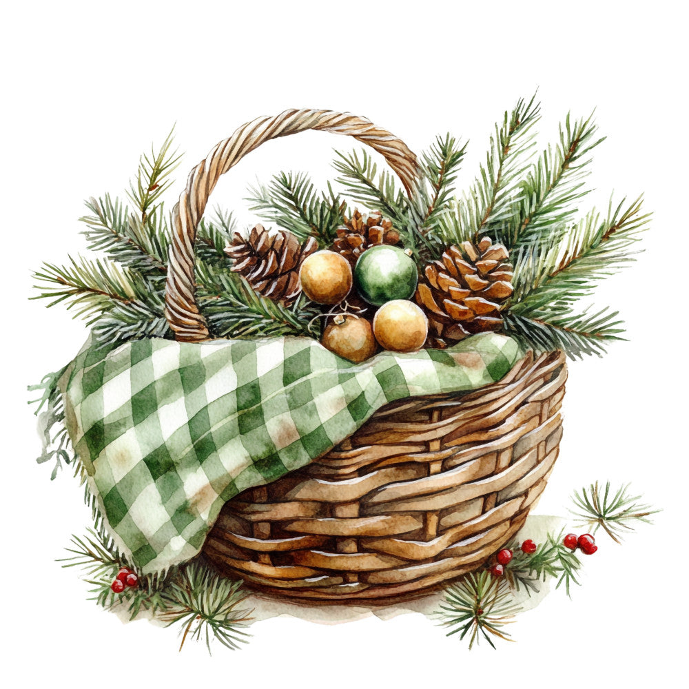 Green Christmas Fabric Panel 7