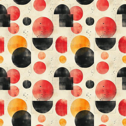 Mid Century Mod Geometric Pattern 5 Quilting Cotton Fabric