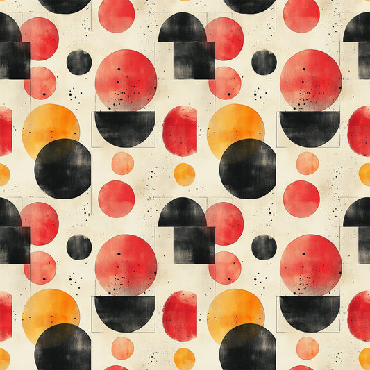 Mid Century Mod Geometric Pattern 5 Quilting Cotton Fabric