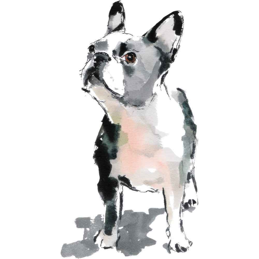 Handdrawn Doodle Dog Fabric Panel 10