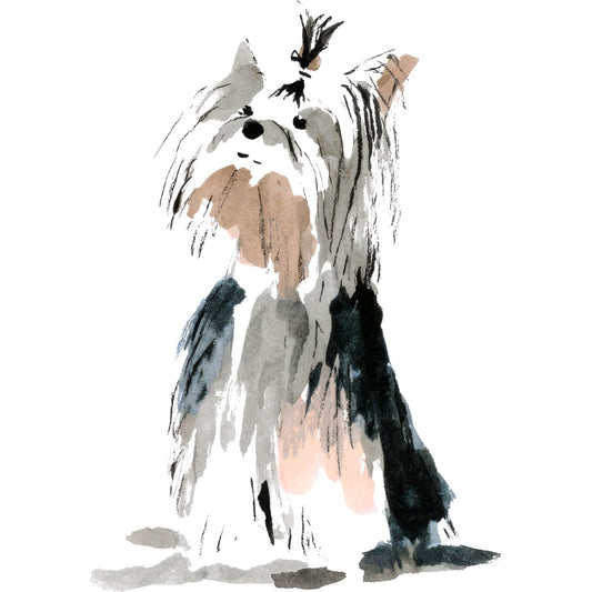 Handdrawn Doodle Dog Fabric Panel 31