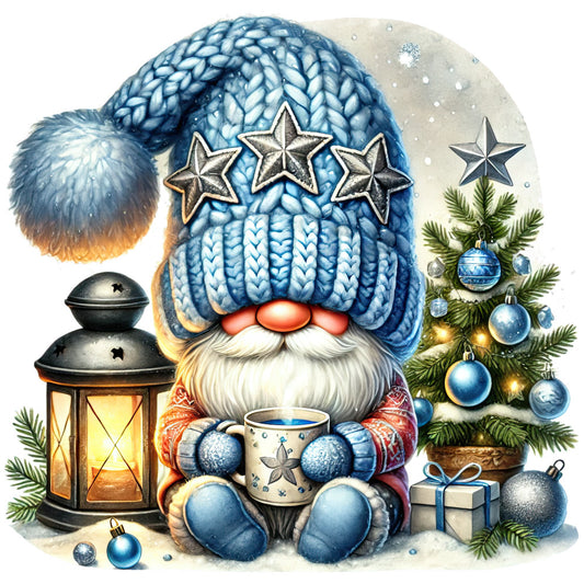 Cozy Christmas Gnomes Fabric Panel 6