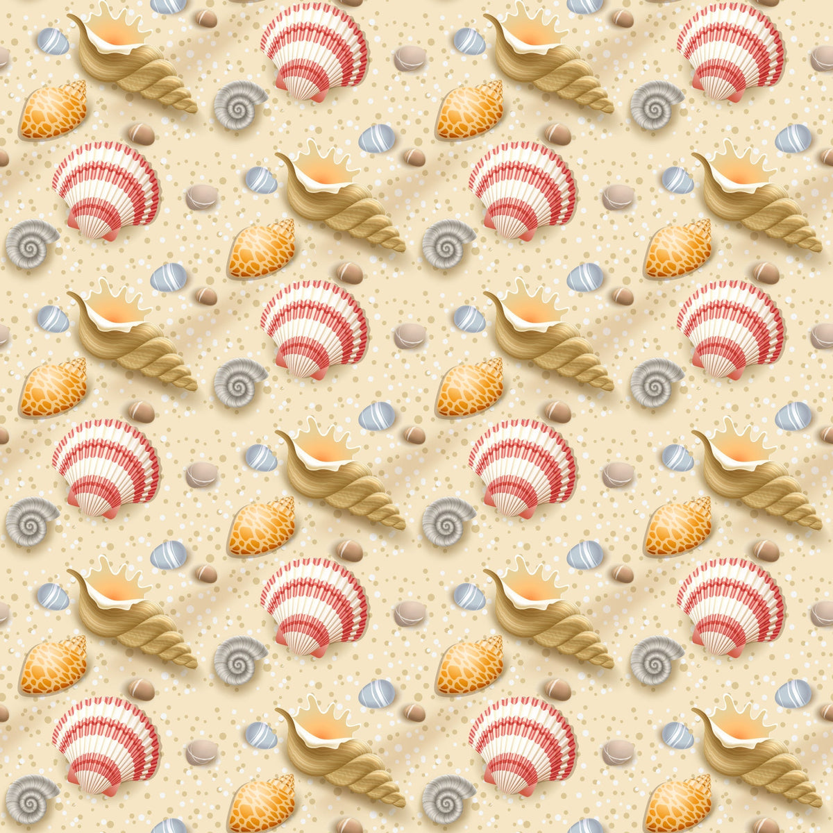 Tropical Shoreline Pattern 8 Minky Fabric