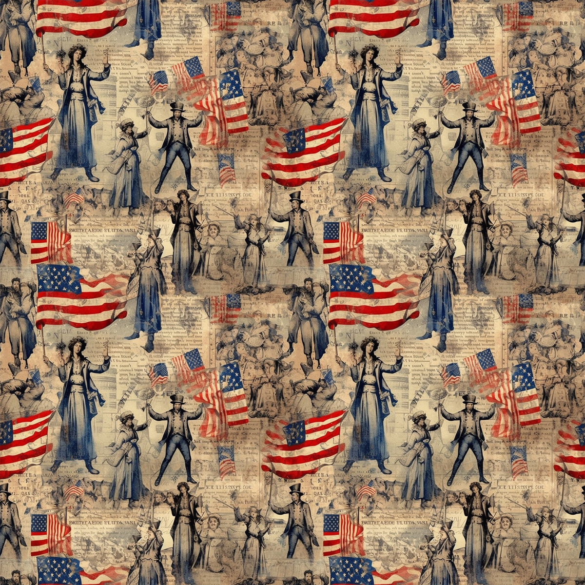 Liberty Gazette Pattern 5 Minky Fabric