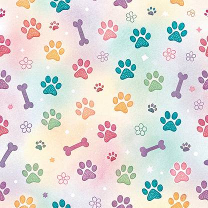 Puppy Prints Pattern 6 Minky Fabric