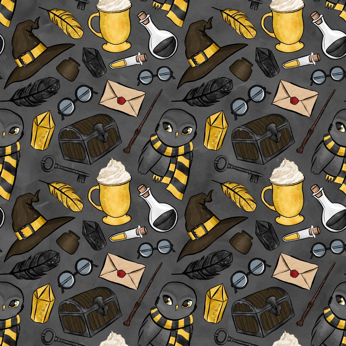 Wizard Magic School Pattern 2 Quilting Cotton Fabric