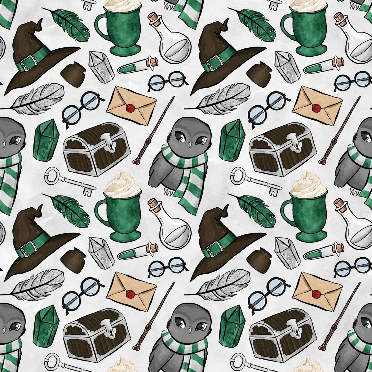 Owl Post Academy Pattern 35 Minky Fabric