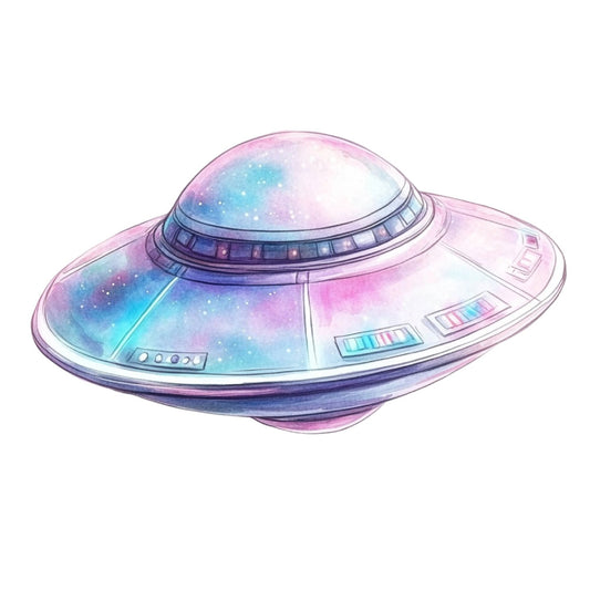 pastel pink, lavender purple, sky blue, turquoise, cosmic galaxy, nebula, starry, space, sci-fi, futuristic, ufo, flying saucer, spacecraft, alien, whimsical, magical, dreamy, iridescent, holographic, celestial, stars, sparkles, otherworldly, fantasy, modern, contemporary, imaginative, science fiction, children's theme, novelty