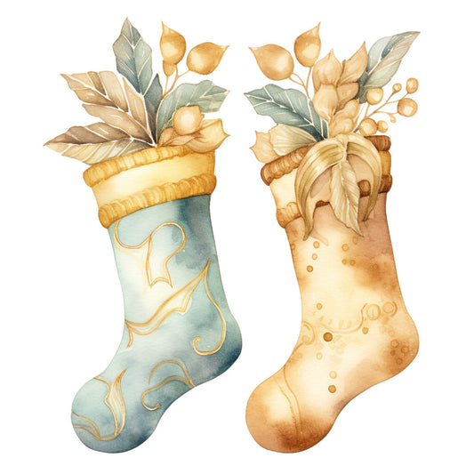 A Golden Christmas Fabric Panel 42