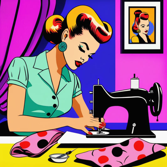Pop Art Sewing Fabric Panel 95