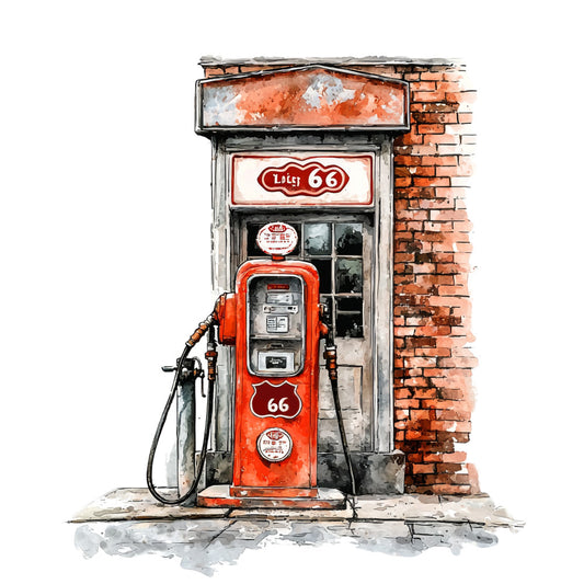 Route 66 Scene Fabric Panel 8