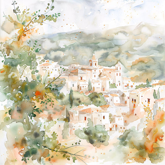 Spain Travel Art Fabric Panel 14