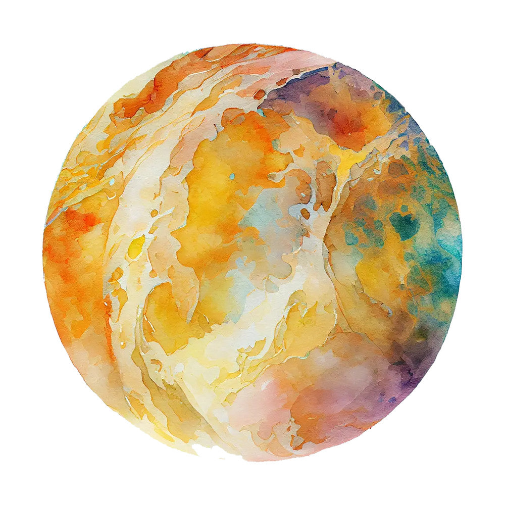 Watercolor Space Planet Fabric Panel 6