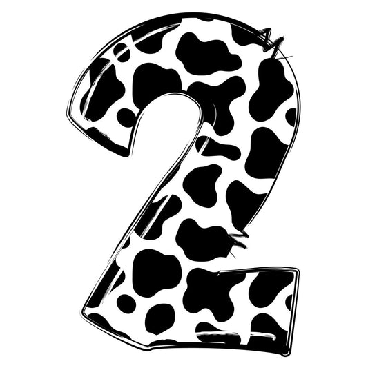 Cow Print Alphabet Fabric Panel 2