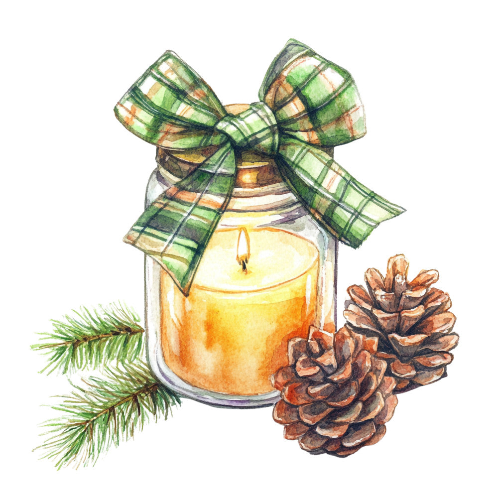 Green Christmas Fabric Panel 15