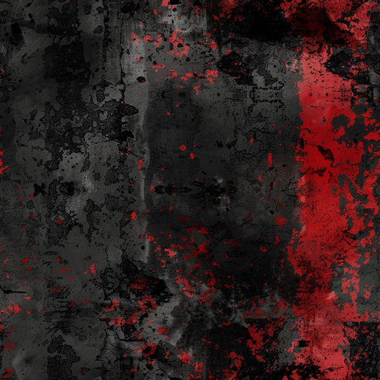 Red and Black Grunge Pattern 7 Quilting Cotton Fabric