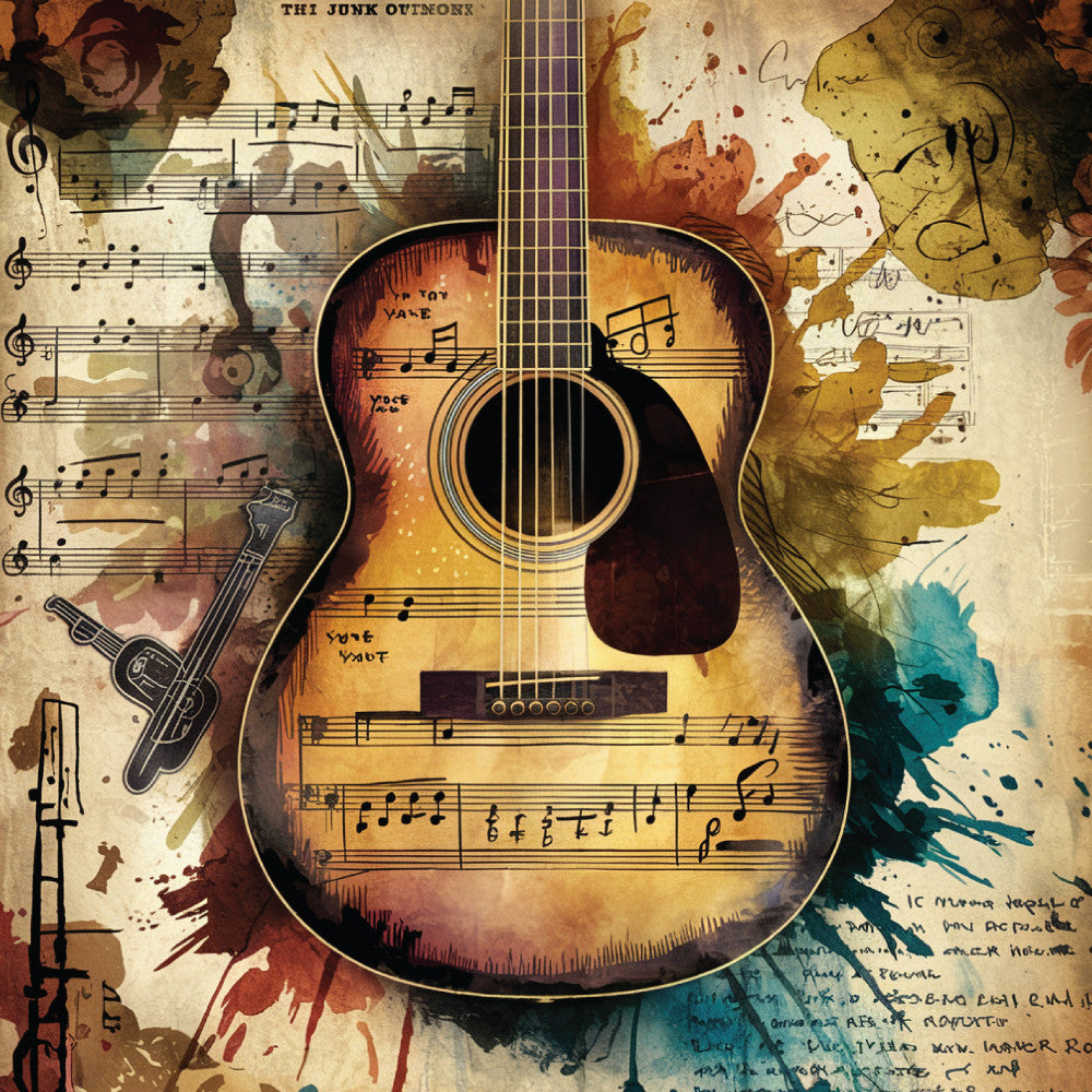 Music Sheet Fabric Panel 12