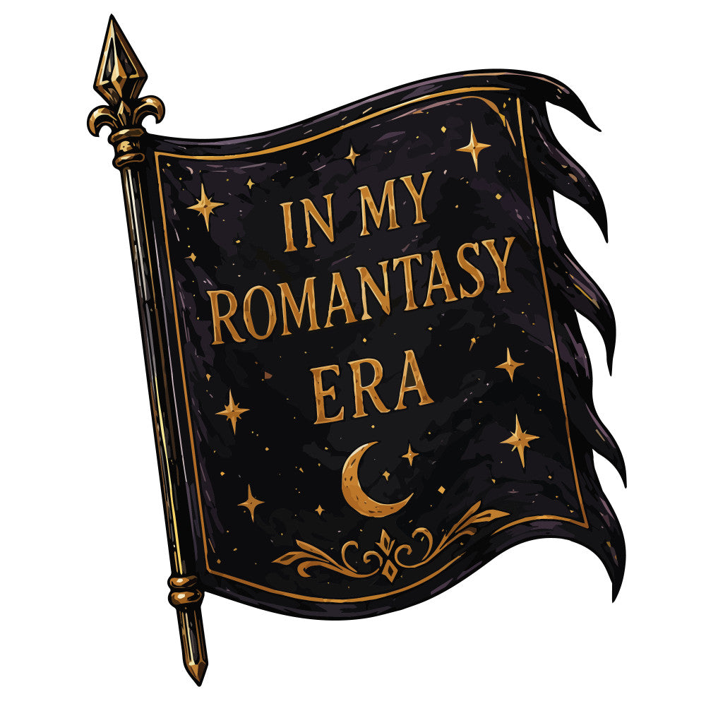 black, gold, navy, metallic gold, celestial, stars, moon, night sky, romantic, fantasy, mystical, whimsical, elegant, gothic, magical, crescent moon, sparkles, fleur de lis, vintage, dark romance, enchanted, dreamy, banner flag, decorative panel, statement fabric, literary, book themed, fantasy lover, dark academia