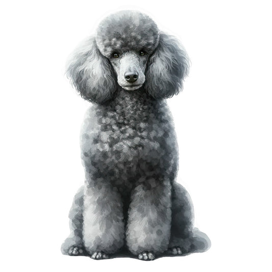 Watercolor Poodles Fabric Panel 28