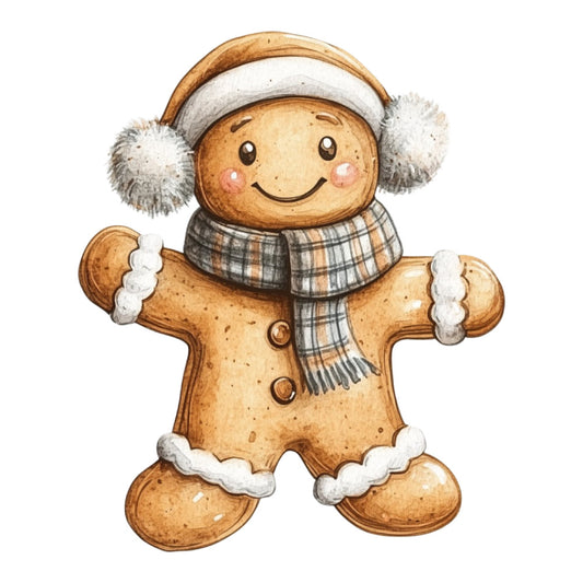 Christmas Gingerbread Man Fabric Panel 29