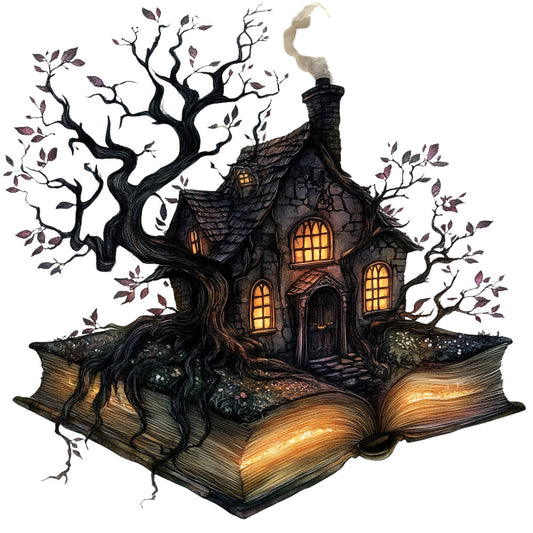 Halloween Books Fabric Panel 1