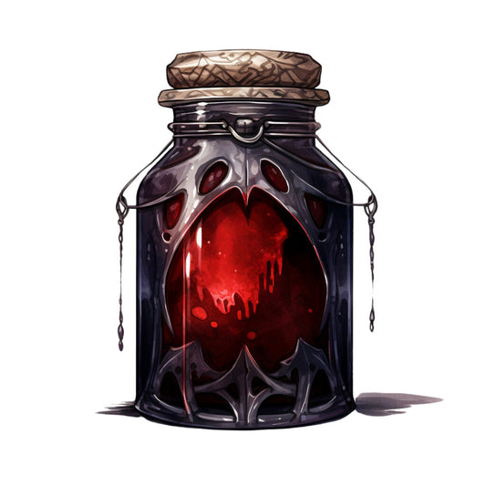 dark red, deep crimson, blood red, black, dark purple, gothic, heart motif, anatomical heart, spooky, halloween, dark fantasy, macabre, vintage bottle, potion, witchy, occult, edgy, alternative, goth, dark aesthetic, steampunk, alchemy, mysterious, moody, dramatic, horror themed, dark romance, halloween decor, wall hanging