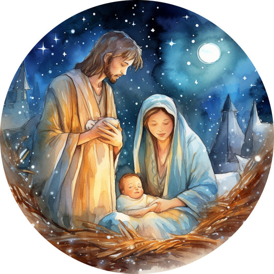Nativity Christmas Ornaments Fabric Panel 12