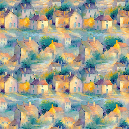 Monet Inspired Art Pattern 4 Quilting Cotton Fabric