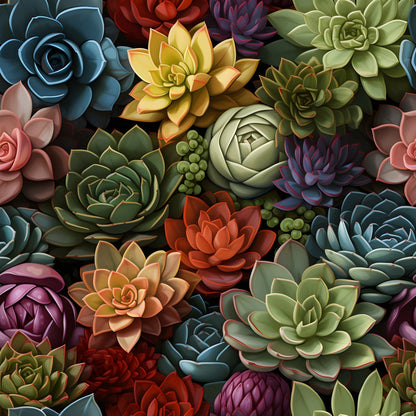 Succulents Pattern 2 Quilting Cotton Fabric