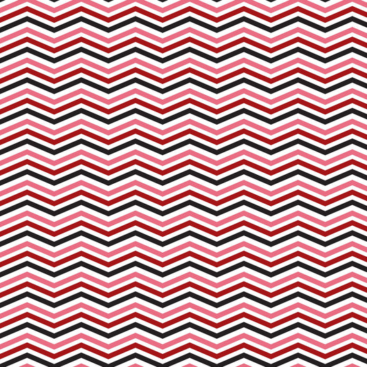 50s Black and Red Diner Pattern 1 Quilting Cotton Fabric