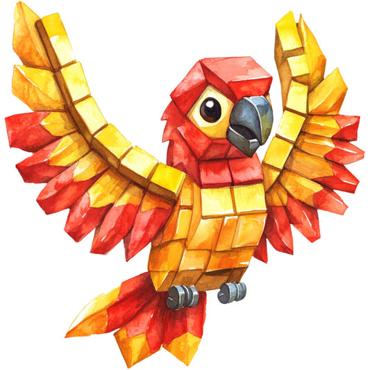 Building Bricks Animals Fabric Panel 12