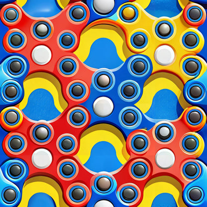 Primary Whirl Pattern 5 Minky Fabric