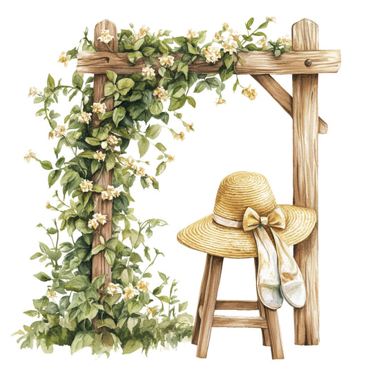 Vintage Garden Fabric Panel 11