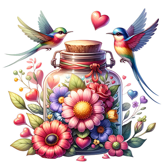Magical Spring Jar Fabric Panel 10