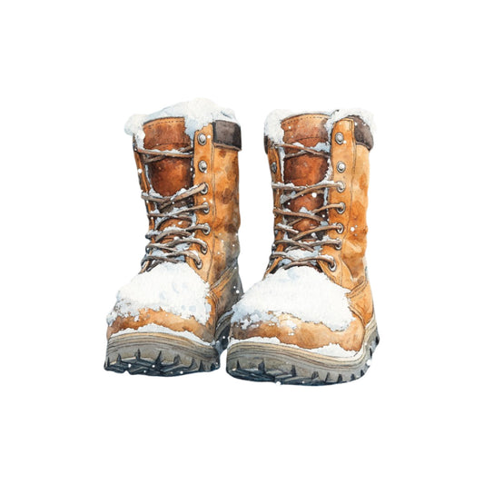 Watercolor Christmas Scene Fabric Panel 6