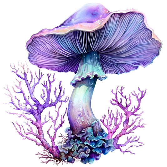 Underwater Mushrooms Fabric Panel 23