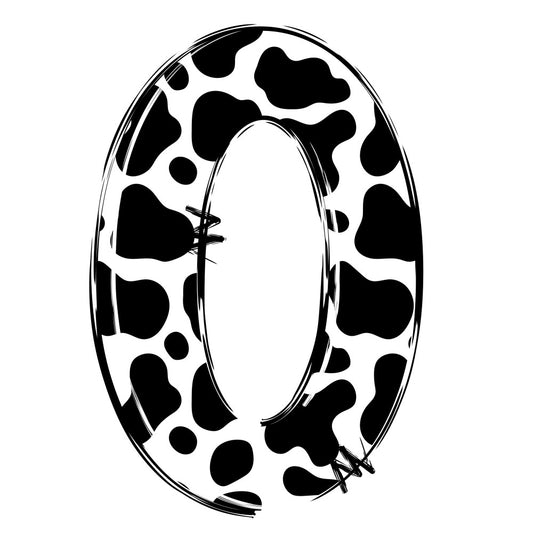 Cow Print Alphabet Fabric Panel 21