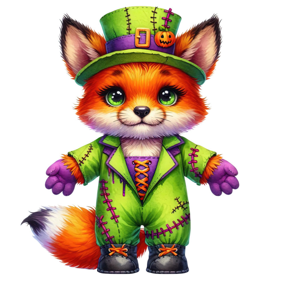 Halloween Wonder Animals Fabric Panel 35