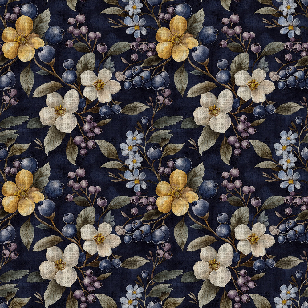 Midnight Orchard Pattern 6 Minky Fabric