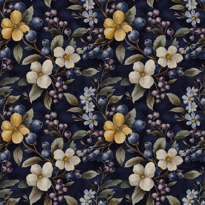 Midnight Orchard Pattern 6 Minky Fabric