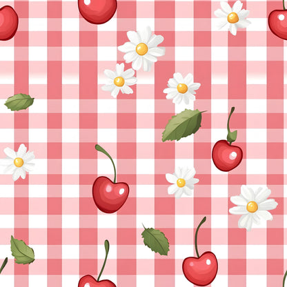 Strawberry Daisy Picnic Pattern 9 Minky Fabric