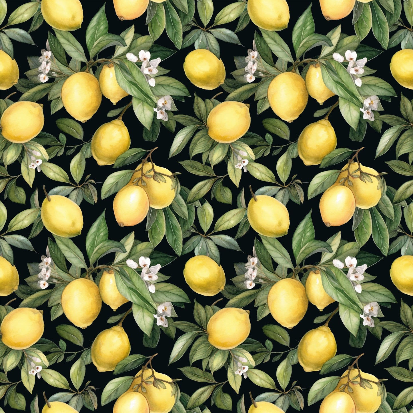 Lemons and Citrus Sour Splash Pattern 6 Quilting Cotton Fabric