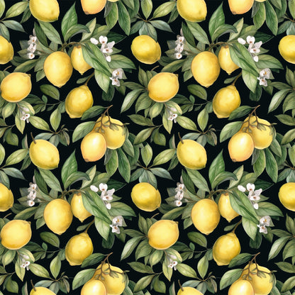 Lemons and Citrus Sour Splash Pattern 6 Quilting Cotton Fabric